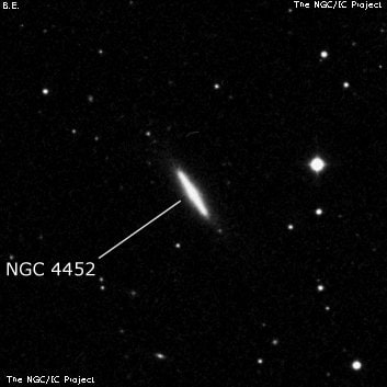 NGC 4452 - линзовидная галактика. Описание NGC 4452:, Галактика в созвездии Дева