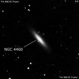 NGC 4460 - спиральная галактика с баром. Описание NGC 4460:, Галактика в созвездии Гончие Псы