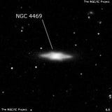 NGC 4469 - спиральная галактика с баром. Описание NGC 4469:, Галактика в созвездии Дева