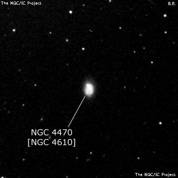 NGC 4470 - спиральная галактика. Описание NGC 4470:, Объект глубокого космоса в созвездии Дева