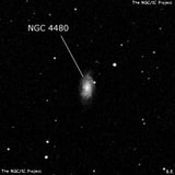 NGC 4480 - спиральная галактика с баром. Описание NGC 4480:, Галактика в созвездии Дева