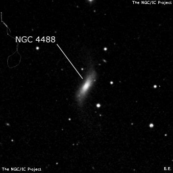 NGC 4488 - спиральная галактика с баром. Описание NGC 4488:, Галактика в созвездии Дева
