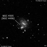 NGC 4505 - галактика неправильной формы. Описание NGC 4505:, Объект глубокого космоса в созвездии Дева