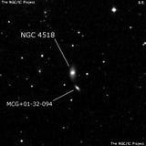 NGC 4518 - спиральная галактика с баром. Описание NGC 4518:, Галактика в созвездии Дева