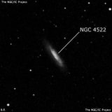 NGC 4522 - спиральная галактика с баром. Описание NGC 4522:, Галактика в созвездии Дева