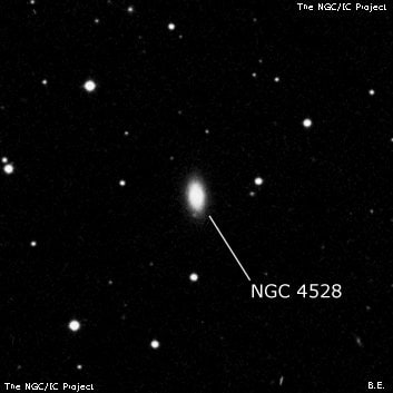 NGC 4528 - спиральная галактика с баром. Описание NGC 4528:, Галактика в созвездии Дева