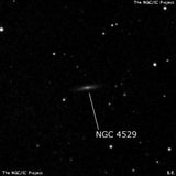 NGC 4529 - спиральная галактика. Описание NGC 4529:, Галактика в созвездии Волосы Вероники