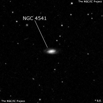 NGC 4541 - спиральная галактика с баром. Описание NGC 4541:, Галактика в созвездии Дева