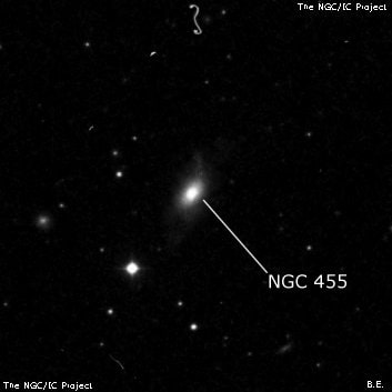 NGC 455 - галактика. Описание NGC 455:, Галактика в созвездии Рыбы