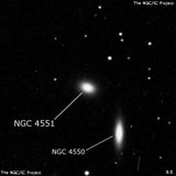 NGC 4551 - эллиптическая галактика. Описание NGC 4551:, Галактика в созвездии Дева