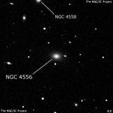 NGC 4556 - эллиптическая галактика. Описание NGC 4556:, Галактика в созвездии Волосы Вероники