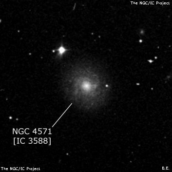 NGC 4571 - спиральная галактика. Описание NGC 4571:, Галактика в созвездии Волосы Вероники
