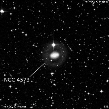 NGC 4573 - спиральная галактика с баром. Описание NGC 4573:, Галактика в созвездии Центавр