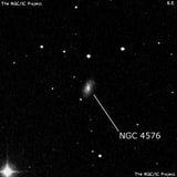 NGC 4576 - спиральная галактика с баром. Описание NGC 4576:, Галактика в созвездии Дева