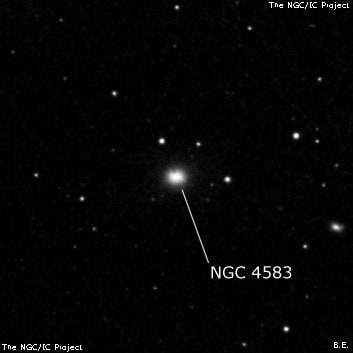 NGC 4583 - спиральная галактика с баром. Описание NGC 4583:, Галактика в созвездии Гончие Псы