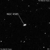 NGC 4585 - спиральная галактика с баром. Описание NGC 4585:, Галактика в созвездии Волосы Вероники