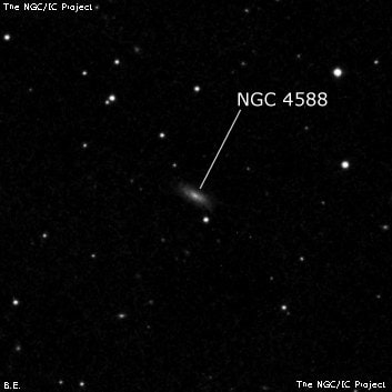 NGC 4588 - спиральная галактика с баром. Описание NGC 4588:, Галактика в созвездии Дева