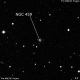 NGC 459 - галактика. Описание NGC 459:, Галактика в созвездии Рыбы