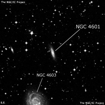 NGC 4601 - спиральная галактика с баром. Описание NGC 4601:, Галактика в созвездии Центавр