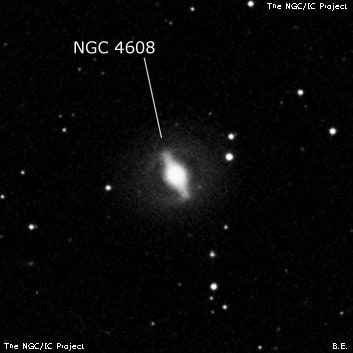 NGC 4608 - спиральная галактика с баром. Описание NGC 4608:, Галактика в созвездии Дева