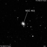 NGC 461 - спиральная галактика с баром. Описание NGC 461:, Галактика в созвездии Скульптор