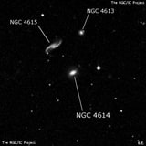 NGC 4614 - спиральная галактика с баром. Описание NGC 4614:, Галактика в созвездии Волосы Вероники