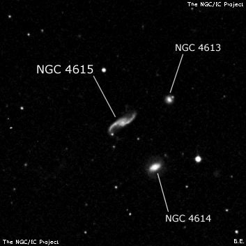 NGC 4615 - галактика. Описание NGC 4615:, Галактика в созвездии Волосы Вероники