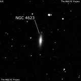 NGC 4623 - спиральная галактика с баром. Описание NGC 4623:, Галактика в созвездии Дева
