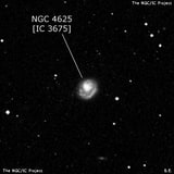NGC 4625 - спиральная галактика с баром. Описание NGC 4625:, Галактика в созвездии Гончие Псы