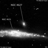 NGC 4627 - галактика. Описание NGC 4627:, Галактика в созвездии Гончие Псы