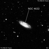 NGC 4632 - спиральная галактика. Описание NGC 4632:, Галактика в созвездии Дева