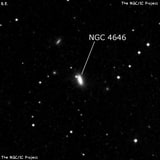 NGC 4646 - линзовидная галактика. Описание NGC 4646:, Галактика в созвездии Большая Медведица