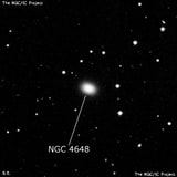 NGC 4648 - эллиптическая галактика. Описание NGC 4648:, Галактика в созвездии Дракон