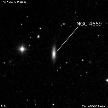 NGC 4669 - спиральная галактика. Описание NGC 4669:, Галактика в созвездии Большая Медведица