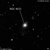 NGC 4671 - эллиптическая галактика. Описание NGC 4671:, Галактика в созвездии Дева