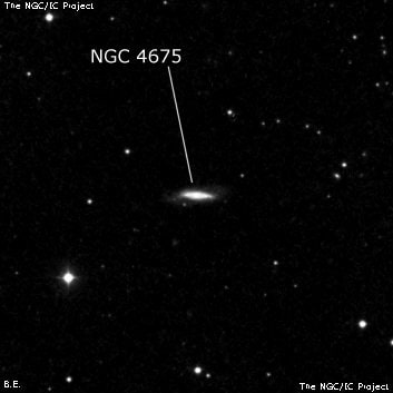 NGC 4675 - спиральная галактика с баром. Описание NGC 4675:, Галактика в созвездии Большая Медведица