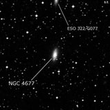 NGC 4677 - спиральная галактика с баром. Описание NGC 4677:, Галактика в созвездии Центавр