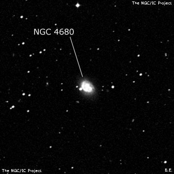 NGC 4680 - галактика. Описание NGC 4680:, Галактика в созвездии Дева
