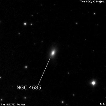 NGC 4685 - галактика. Описание NGC 4685:, Галактика в созвездии Волосы Вероники