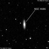 NGC 4686 - спиральная галактика. Описание NGC 4686:, Галактика в созвездии Большая Медведица