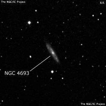 NGC 4693 - галактика. Описание NGC 4693:, Галактика в созвездии Дракон