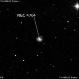 NGC 4704 - спиральная галактика с баром. Описание NGC 4704:, Галактика в созвездии Гончие Псы
