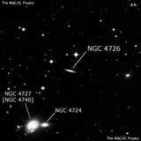 NGC 4726 - линзовидная галактика. Описание NGC 4726:, Галактика в созвездии Ворон