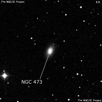 NGC 473 - спиральная галактика с баром. Описание NGC 473:, Галактика в созвездии Рыбы