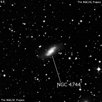 NGC 4744 - спиральная галактика с баром. Описание NGC 4744:, Галактика в созвездии Центавр