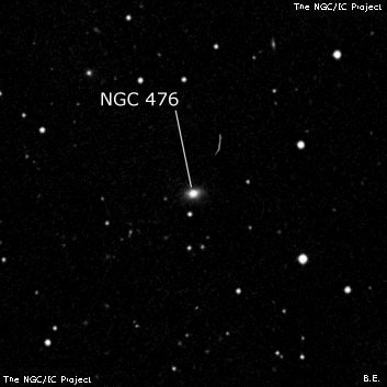 NGC 476 - линзовидная галактика. Описание NGC 476:, Галактика в созвездии Рыбы