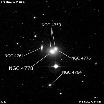 NGC 4778 - линзовидная галактика. Описание NGC 4778:, Галактика в созвездии Дева