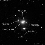 NGC 4778 - линзовидная галактика. Описание NGC 4778:, Галактика в созвездии Дева