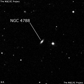 NGC 4788 - спиральная галактика с баром. Описание NGC 4788:, Галактика в созвездии Волосы Вероники