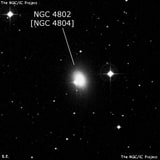 NGC 4802 - линзовидная галактика. Описание NGC 4802:, Объект глубокого космоса в созвездии Ворон